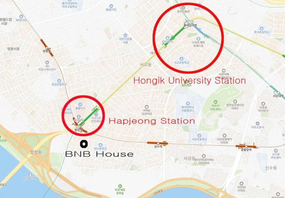 Appartamento A-2 Hapjeong Stn, Hongdae, Sangsu, 3br Seul